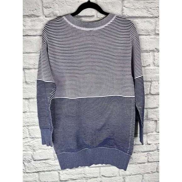 DAILY PRACTICE ANTHROPOLOGIE Women's Blue Ribbed Knit Tunic Dress Small - Picture 5 of 5